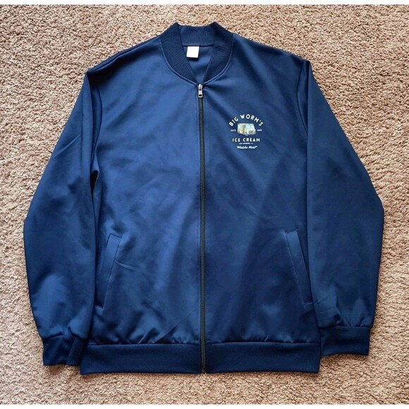 Big Worms Ice Cream Track Jacket Men's XL Navy Blue Long Sleeve - Picture 1 of 7